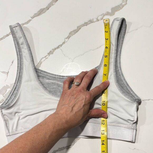 Fabletics | Women's Grey and White Serena Lounge Bralette Sports Bra M - Picture 12 of 12
